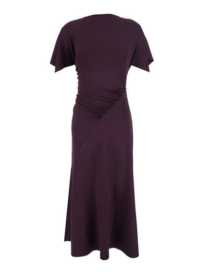 Cap Sleeve Dress Burgundy