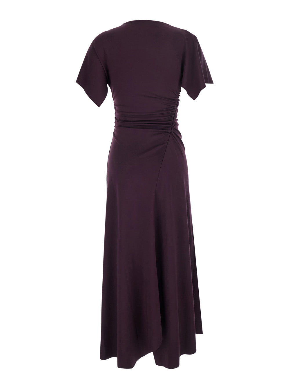 Cap Sleeve Dress Burgundy