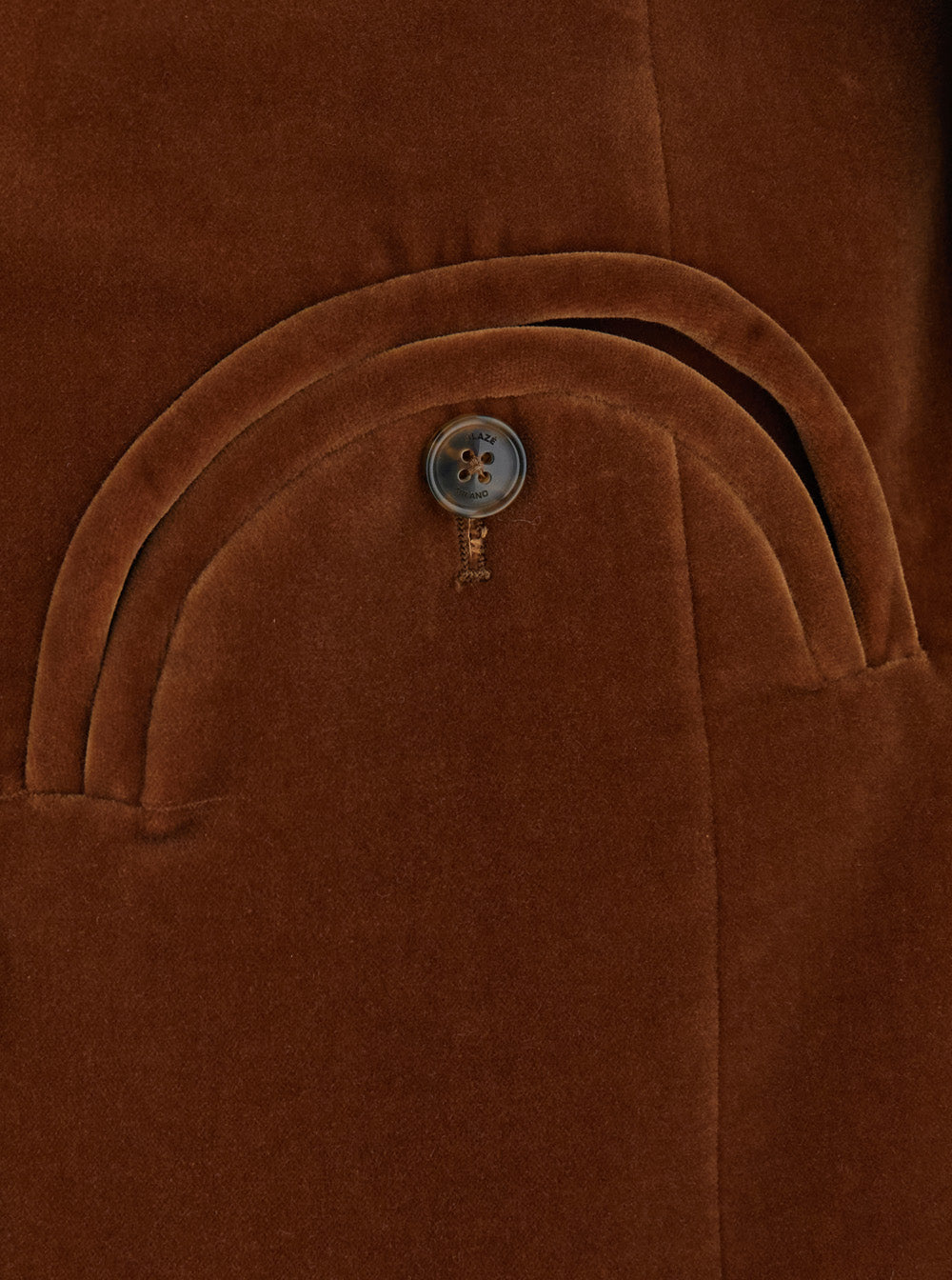 Double-Breasted Velvet Jacket Jealousy Brown
