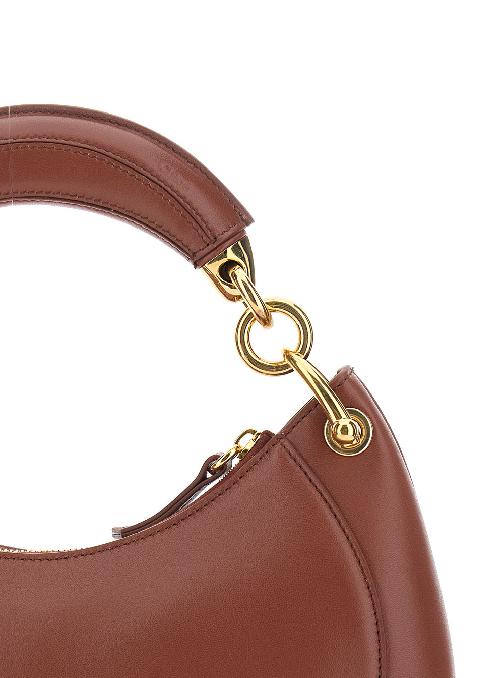 Handbag Banana Brown Leather
