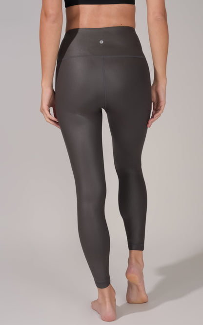 Interlink Faux Leather High Waist Cire 7/8 Ankle