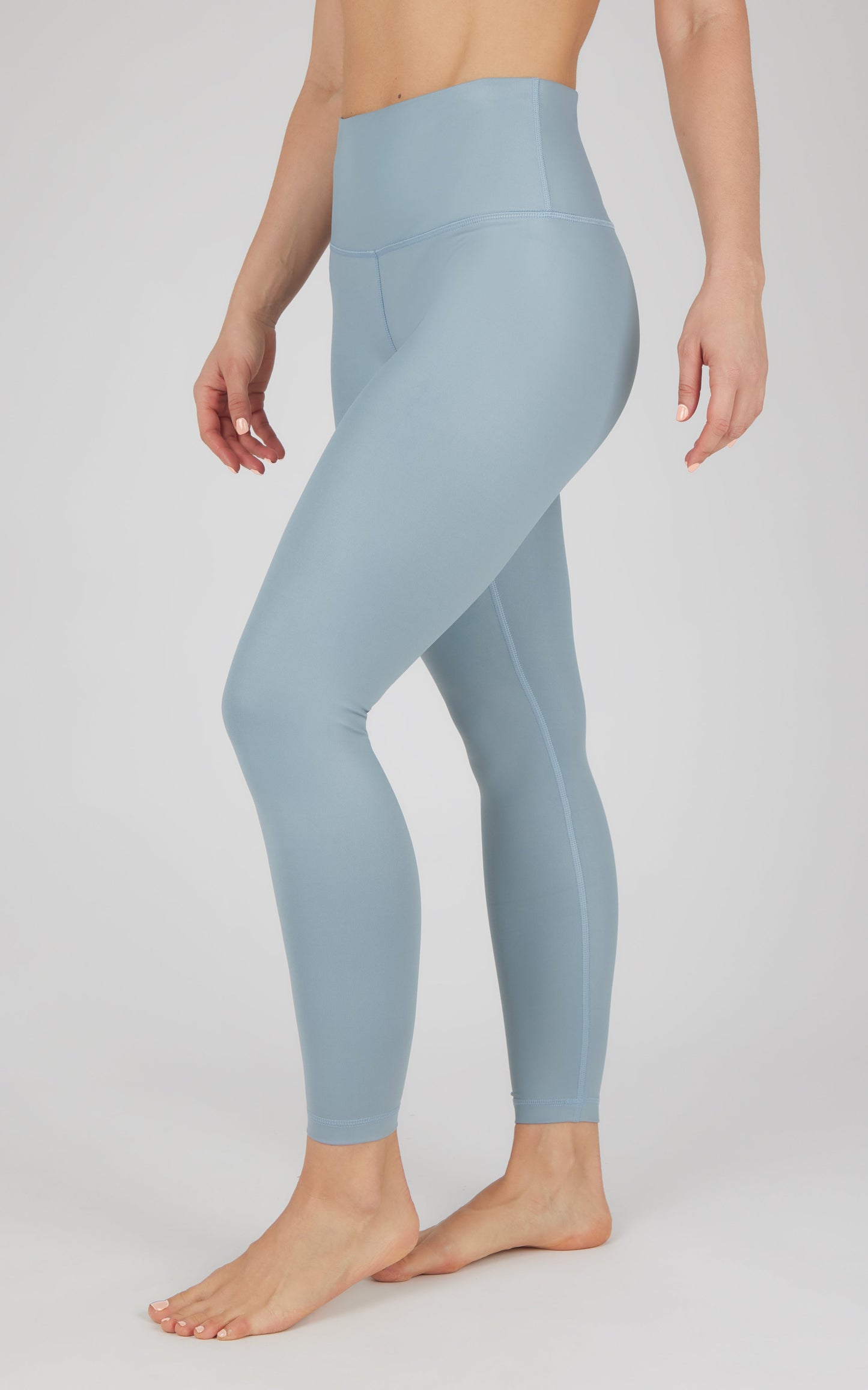 Interlink Faux Leather High Waist Cire 7/8 Ankle