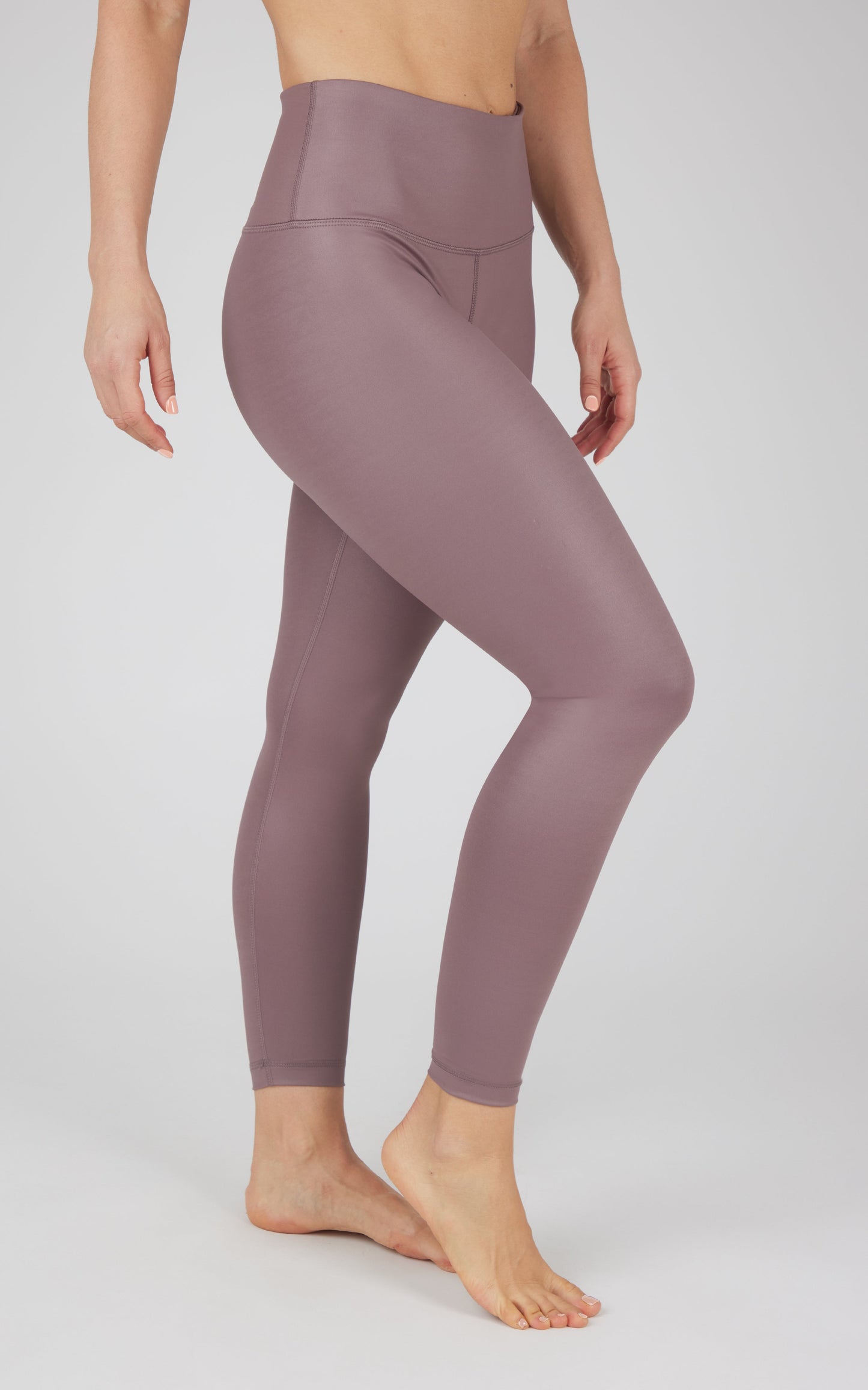 Interlink Faux Leather High Waist Cire 7/8 Ankle