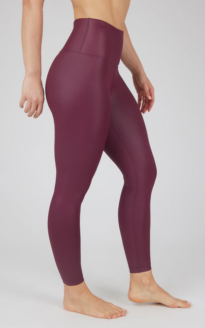 Interlink Faux Leather High Waist Cire 7/8 Ankle