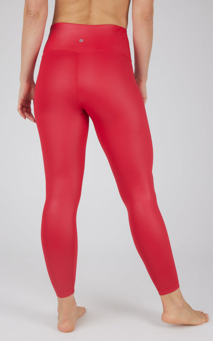 Interlink Faux Leather High Waist Cire 7/8 Ankle