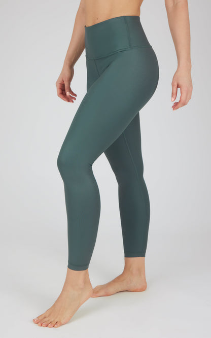 Interlink Faux Leather High Waist Cire 7/8 Ankle