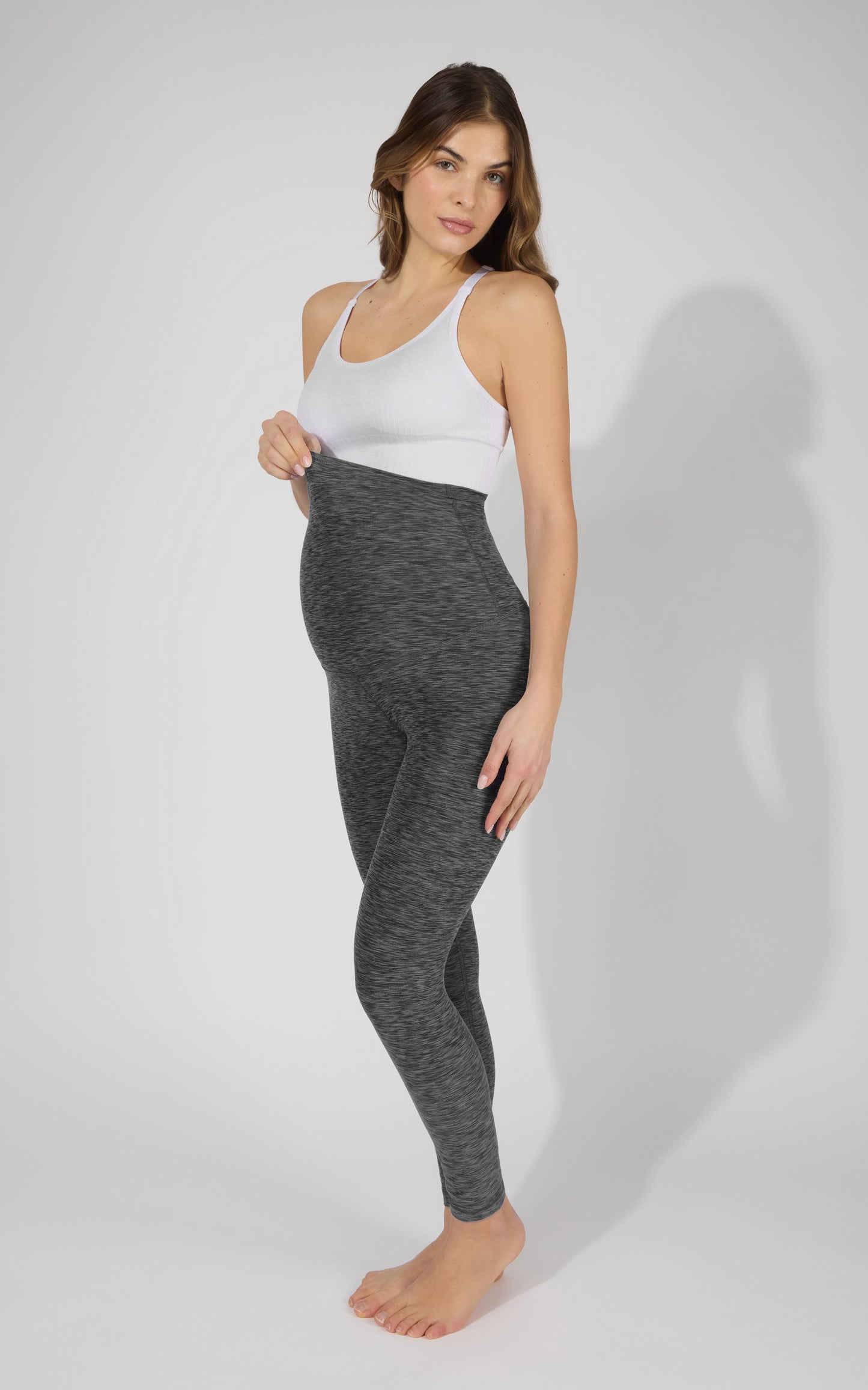 Maternity Heathered Lux Ankle Legging