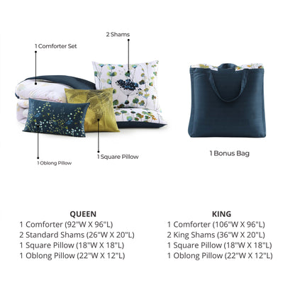 Navy / White Vine-