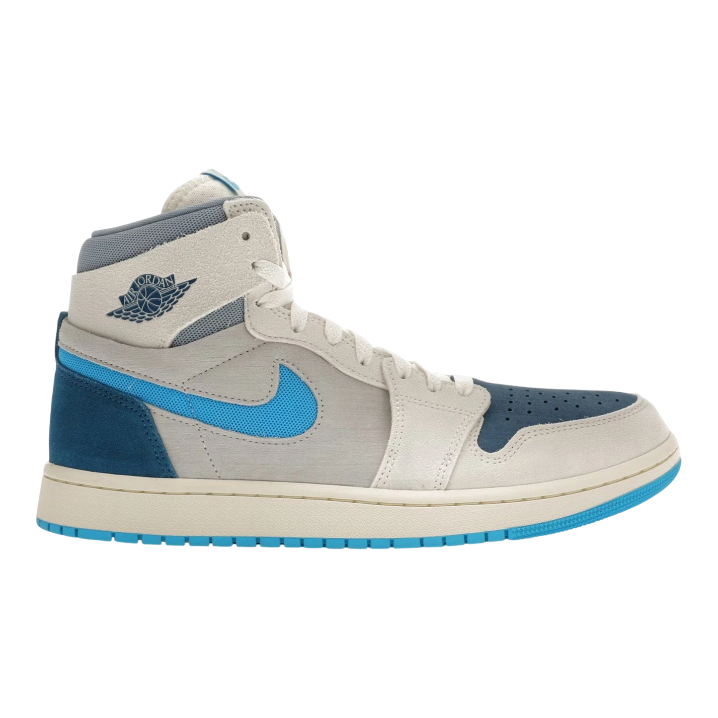 Nike Air Jordan 1 Zoom CMFT 2 Men's Sneakers — Sail & Dark Powder Blue High-Top