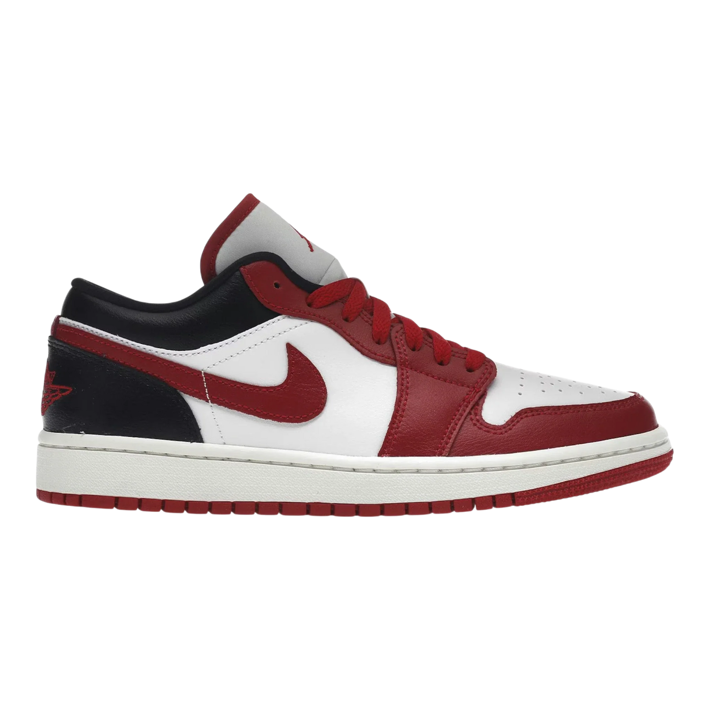 Air Jordan 1 Low Women's Sneakers - White/Gym Red/Black