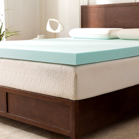 Mocassi Memory Foam Cooling Gel-Infused Mattress Topper, CertiPUR Certified