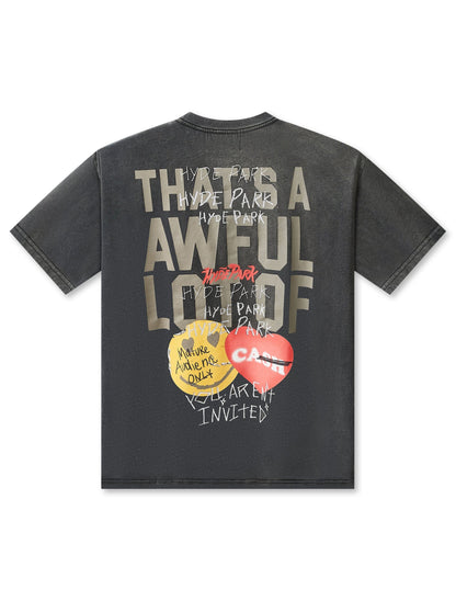 Hyde Park x ALOCS Stickered Up Tee - Black Wash