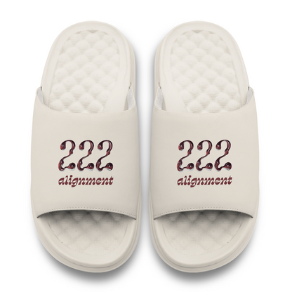 222 Angel Number Motive Slide Sandals