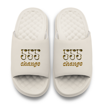555 Angel Number Motive Slide Sandals