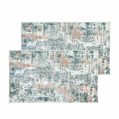 Kathy Ireland Soft Brushed Flannel Washable Rug With Latex Back