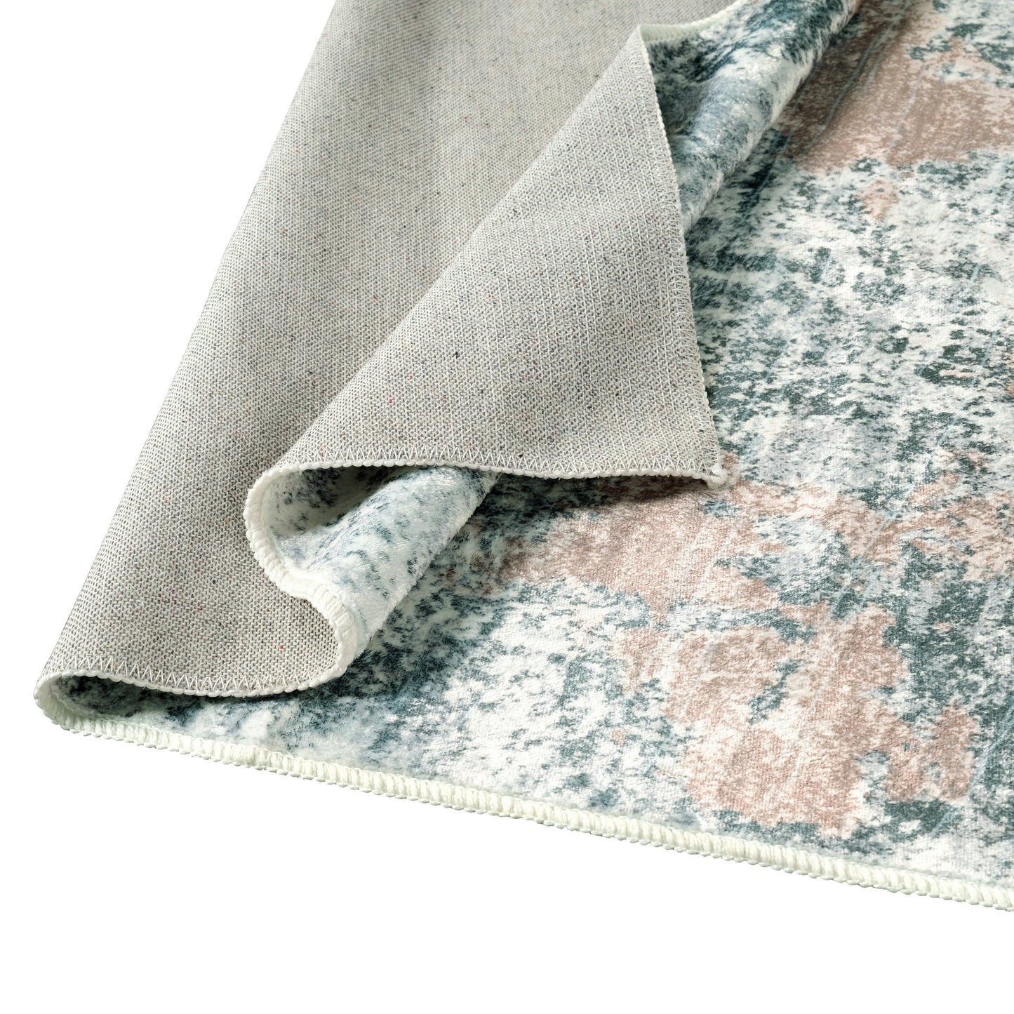 Kathy Ireland Soft Brushed Flannel Washable Rug With Latex Back