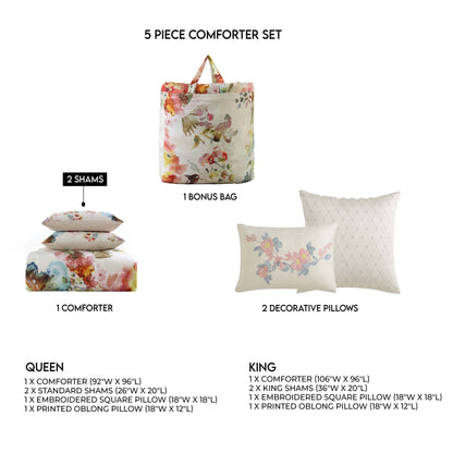 Ivory / Jewel Floral-