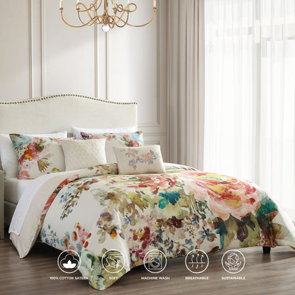 Ivory / Jewel Floral-