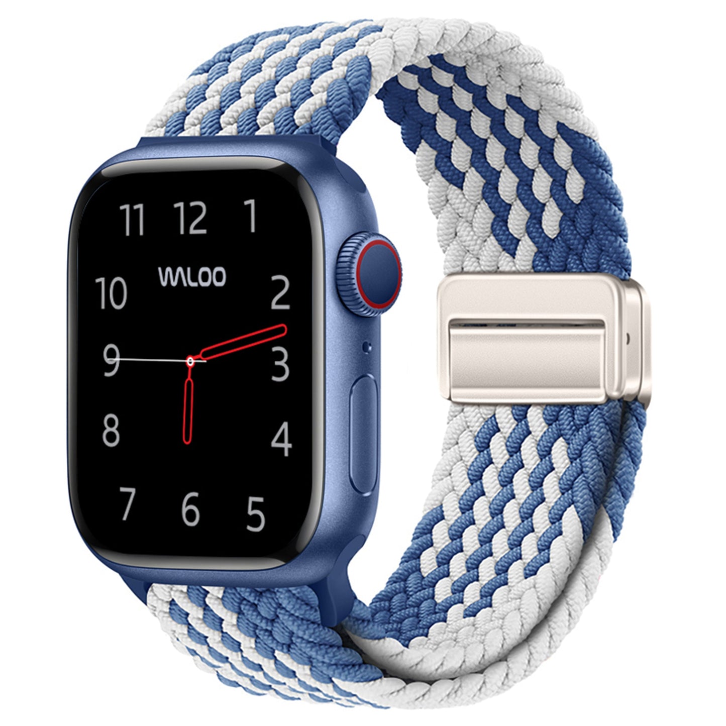 Waloo Braided Nylon Magnetic Loop Band For Apple Watch