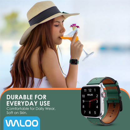 Waloo Breathable Leather Band For Apple Watch
