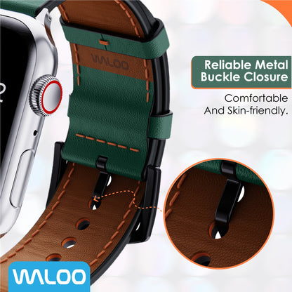 Waloo Breathable Leather Band For Apple Watch