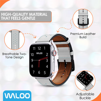 Waloo Breathable Leather Band For Apple Watch