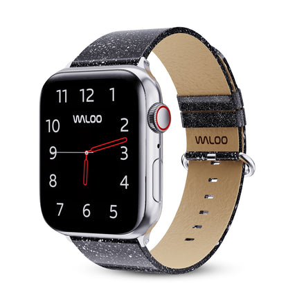 Waloo Shiny Brilliance Leather Band For Apple Watch