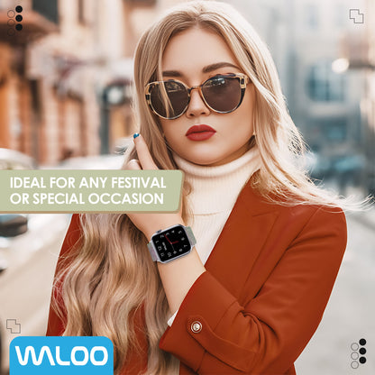 Waloo Shiny Brilliance Leather Band For Apple Watch