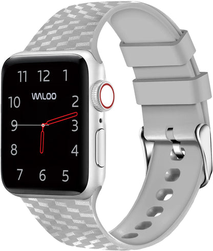 Waloo Carbon Fiber Silicone Band For Apple Watch