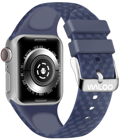 Waloo Carbon Fiber Silicone Band For Apple Watch