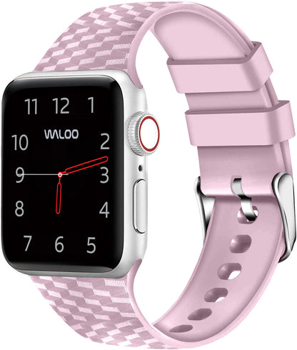 Waloo Carbon Fiber Silicone Band For Apple Watch