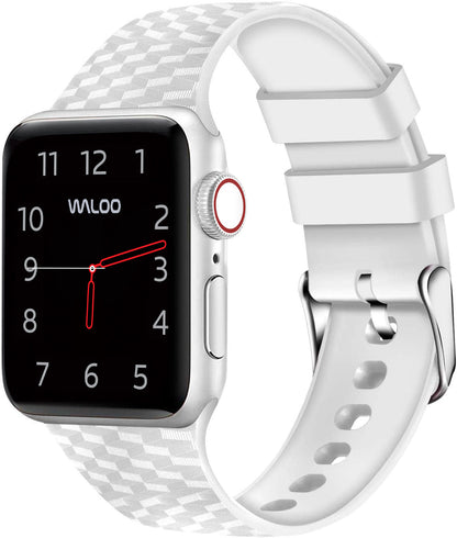 Waloo Carbon Fiber Silicone Band For Apple Watch
