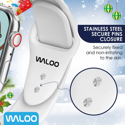 Waloo Christmas/Holiday Fun Silicone Sport Band For Apple Watch