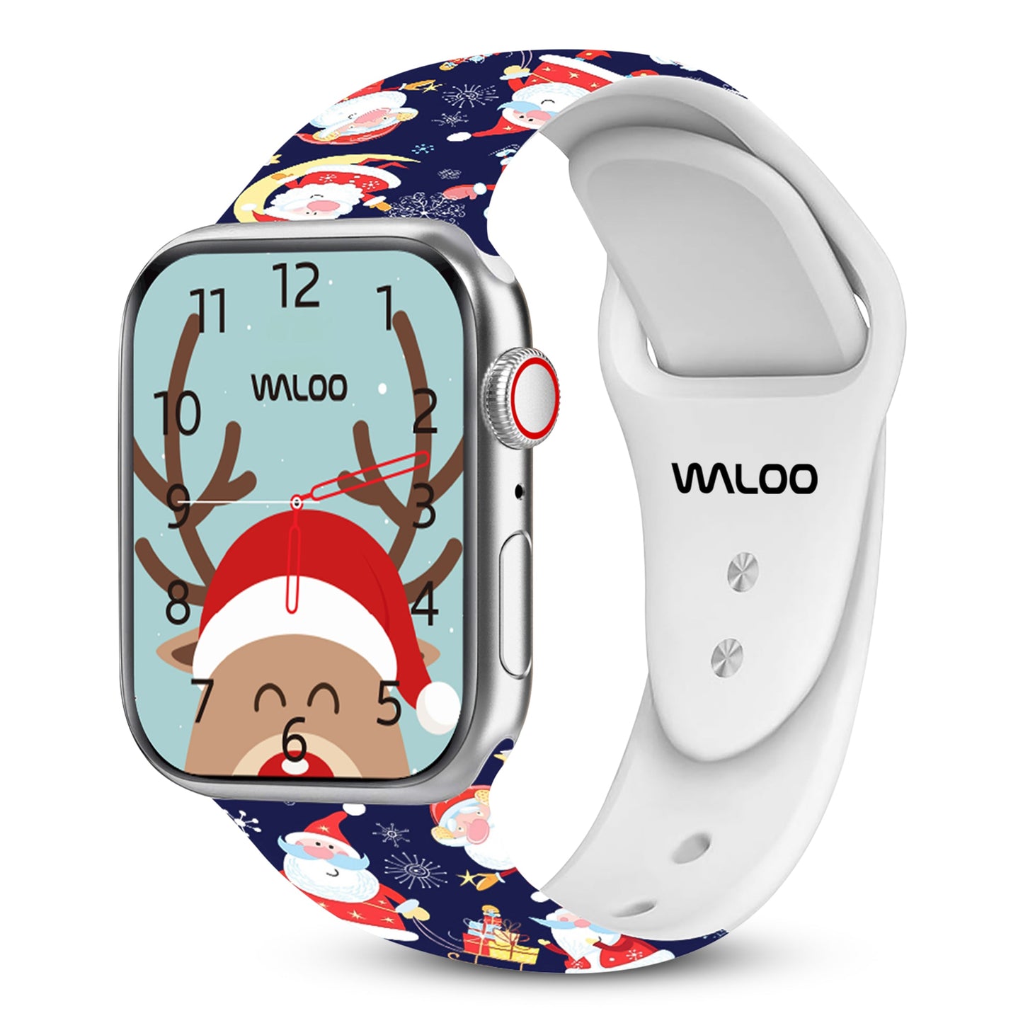 Waloo Christmas/Holiday Fun Silicone Sport Band For Apple Watch
