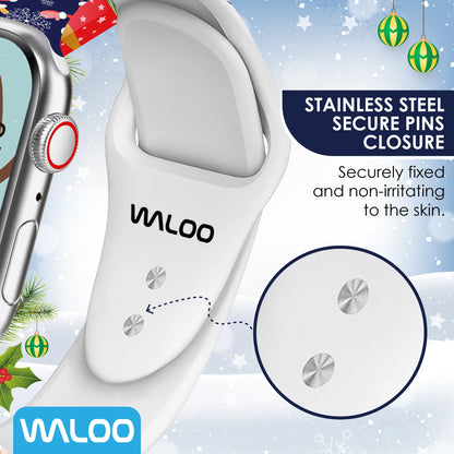 Waloo Christmas/Holiday Fun Silicone Sport Band For Apple Watch