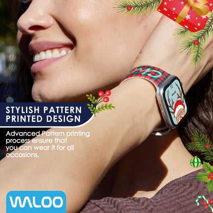Waloo Christmas/Holiday Fun Silicone Sport Band For Apple Watch