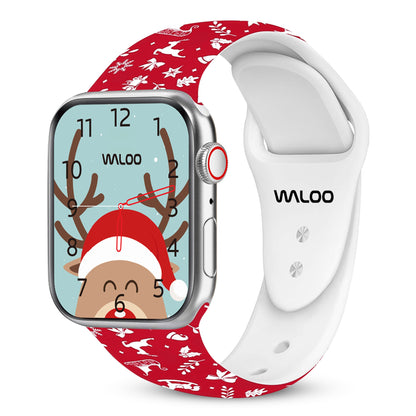 Waloo Christmas/Holiday Fun Silicone Sport Band For Apple Watch