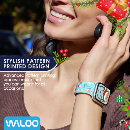 Waloo Christmas/Holiday Fun Silicone Sport Band For Apple Watch
