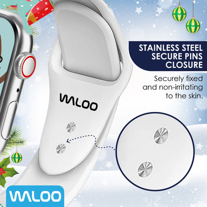 Waloo Christmas/Holiday Fun Silicone Sport Band For Apple Watch
