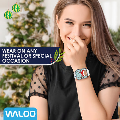Waloo Christmas/Holiday Fun Silicone Sport Band For Apple Watch