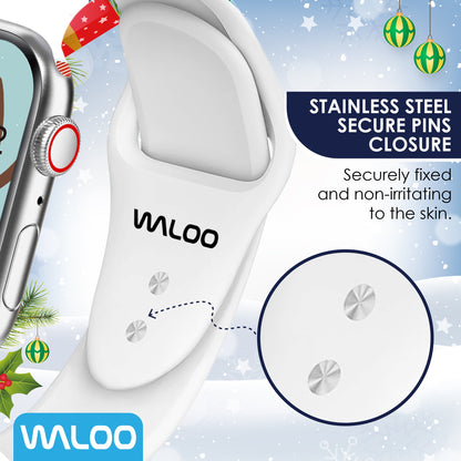 Waloo Christmas/Holiday Fun Silicone Sport Band For Apple Watch