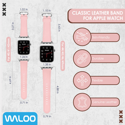 Waloo Classic Leather Band For Apple Watch