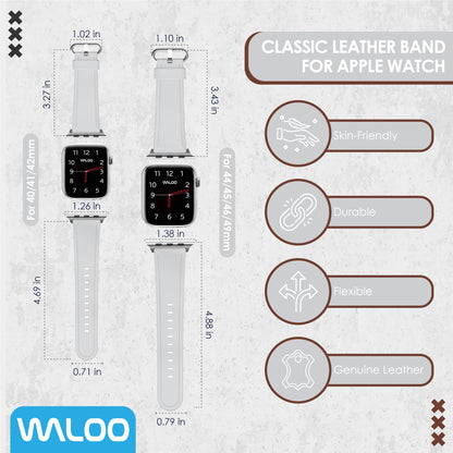 Waloo Classic Leather Band For Apple Watch