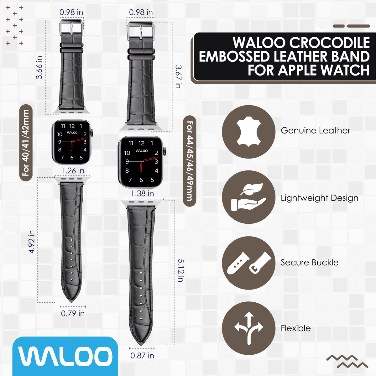 Waloo Crocodile Band For Apple Watch