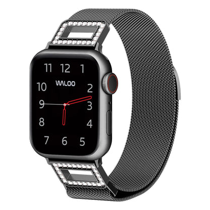 Waloo Diamond Magnetic Mesh Band For Apple Watch