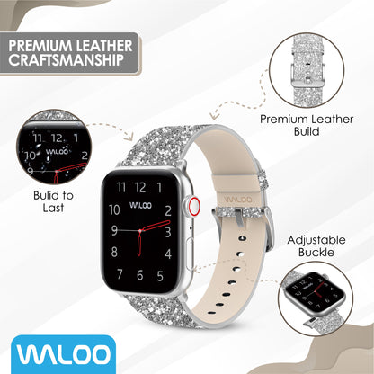 Waloo Leather Bling Band For Apple Watch