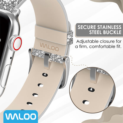 Waloo Leather Bling Band For Apple Watch