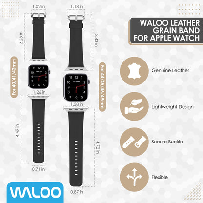 Waloo Leather Grain Band For Apple Watch