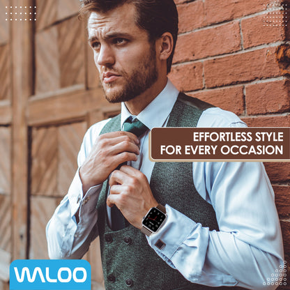Waloo Leather Grain Band For Apple Watch