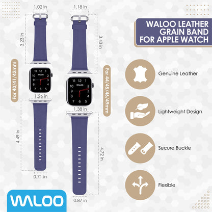 Waloo Leather Grain Band For Apple Watch